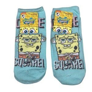 Two Pack SpongeBob SquarePants Women's Size 9-11 Socks No-Show Blue New